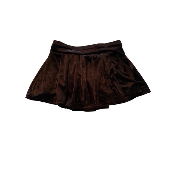 SHEIN Dresses & Skirts - Shein Micro Mini Skirt Skort Black Velour With Shorts Sz M Party Club Going Out